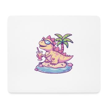 Dinosaurier stegosaurus Insel Palme - Mousepad (Querformat) - Weiß - Vorne