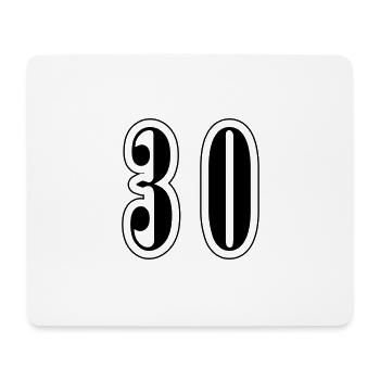30 Zahl symbol - Mousepad (Querformat) - Weiß - Vorne