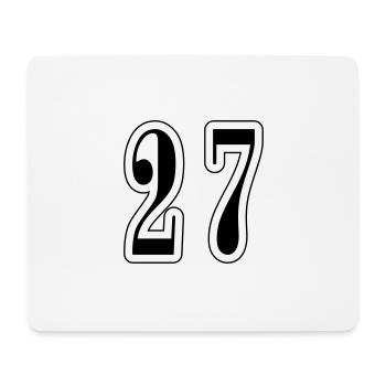27 Number symbol - Mouse Pad (horizontal) - white - Front