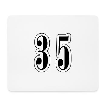 35 Zahl symbol - Mousepad (Querformat) - Weiß - Vorne