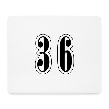 36 Number symbol - Mouse Pad (horizontal) - white - Front