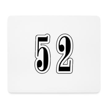 52 Symbole numérique - Tapis de souris (format paysage) - blanc - Devant