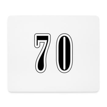 70 Number Symbol - Mouse Pad (horizontal) - white - Front
