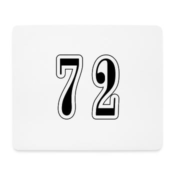72 Zahl Symbol - Mousepad (Querformat) - Weiß - Vorne