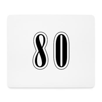 80 Zahl Symbol - Mousepad (Querformat) - Weiß - Vorne