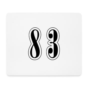 83 Number Symbol - Mouse Pad (horizontal) - white - Front