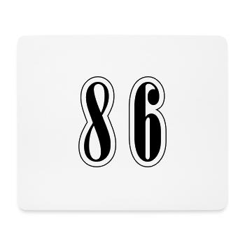 86 Number Symbol - Mouse Pad (horizontal) - white - Front