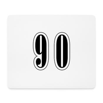 90 Number Symbol - Mouse Pad (horizontal) - white - Front