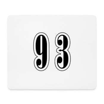93 Number Symbol - Mouse Pad (horizontal) - white - Front