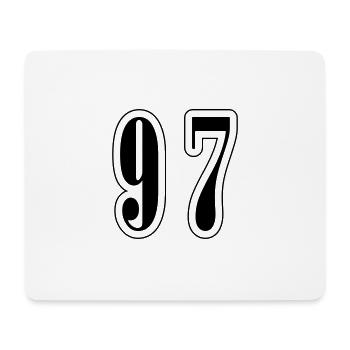 97 Symbole numérique - Tapis de souris (format paysage) - blanc - Devant
