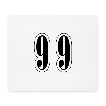 99 Number Symbol - Mouse Pad (horizontal) - white - Front