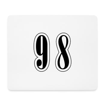 98 Symbole numérique - Tapis de souris (format paysage) - blanc - Devant
