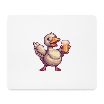 Bière d’oie Pixel - Tapis de souris (format paysage) - blanc - Devant