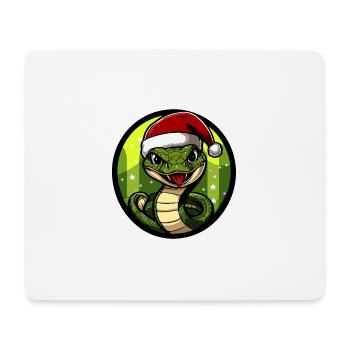 Snake Cobra Christmas Christmas - Mouse Pad (horizontal) - white - Front