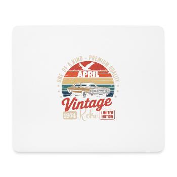 52 Jahre April 1974 Vintage Retro-Geschenkjubiläum - Mousepad (Querformat) - Weiß - Vorne