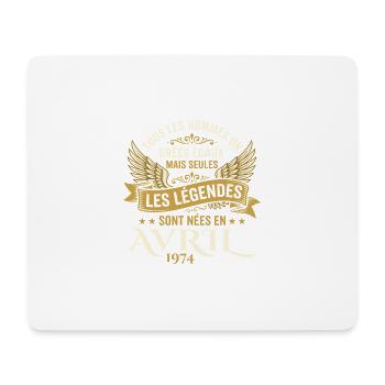 Légendaire depuis Avril 1974 - Vintage Avril 1974 - Tapis de souris (format paysage) - blanc - Devant