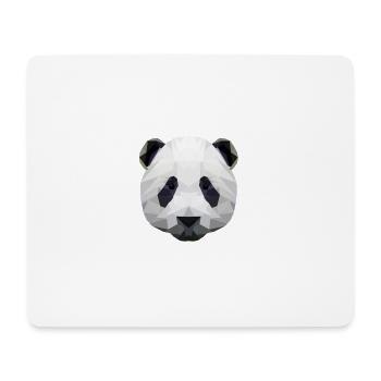 Low Poly Panda - Mousepad (Querformat) - Weiß - Vorne