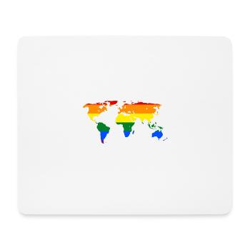 carte du monde - Tapis de souris (format paysage) - blanc - Devant
