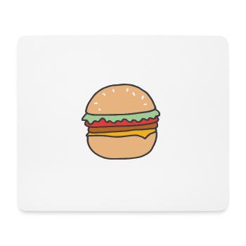 BURGER - Tapis de souris (format paysage) - blanc - Devant