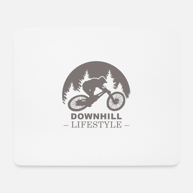 Downhill Lifestyle - Mousepad (Querformat) - Weiß