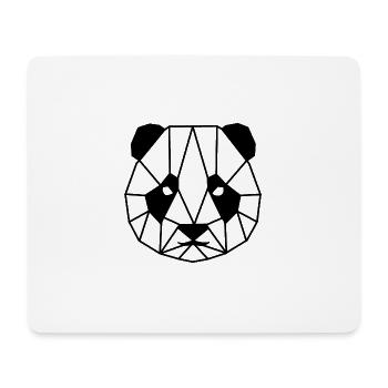Panda Geometric Line - Mouse Pad (horizontal) - white - Front