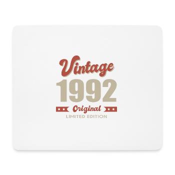 anniversaire 30 ans Né en 1992 vintage Cadeau - Tapis de souris (format paysage) - blanc - Devant