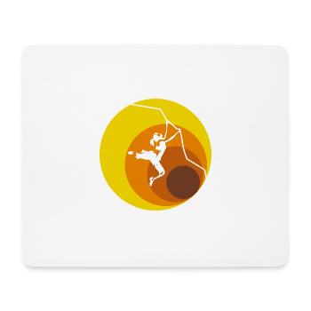 Kletter Sturz-Retro - Mousepad (Querformat) - Weiß - Vorne