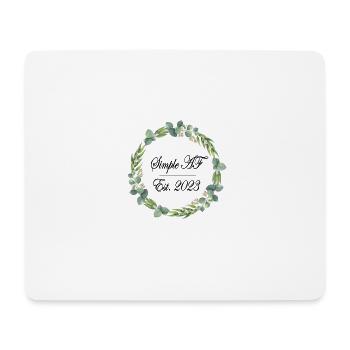 Flower Circle Print by Simple.AF - Mouse Pad (horizontal) - white - Front
