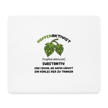 Hopfenaktivist Eine Person die für ihr kühles Bier - Mousepad (Querformat) - Weiß - Vorne