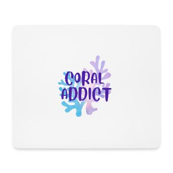 CORAL ADDICT - Mouse Pad (horizontal) - white - Front