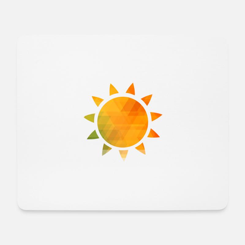 Sonne - Mousepad (Querformat) - Weiß