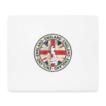 UK-Karten-Flaggenemblem - Mousepad (Querformat) - Weiß - Vorne