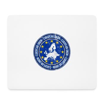 EU-Karte Circle Stars Emblem - Mousepad (Querformat) - Weiß - Vorne