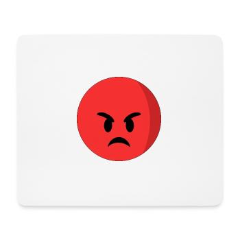 Angry face emoji - Mouse Pad (horizontal) - white - Front
