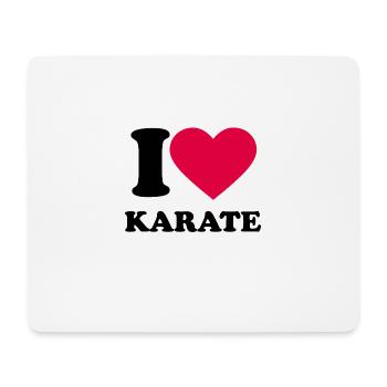 I LOVE Karate - Mousepad (Querformat) - Weiß - Vorne