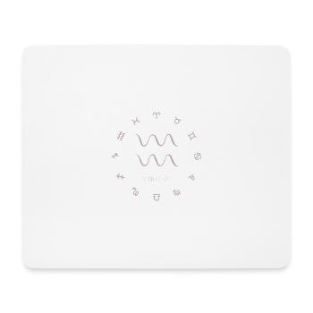 Signe astrologique Verseau - Tapis de souris (format paysage) - blanc - Devant