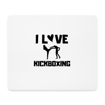 I LOVE KICKBOXING - Tapis de souris (format paysage) - blanc - Devant