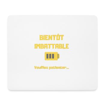 BIENTOT IMBATTABLE - Tapis de souris (format paysage) - blanc - Devant