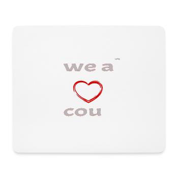 We are a couple - left side - Mouse Pad (horizontal) - white - Front