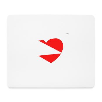 Heart - right side - Mouse Pad (horizontal) - white - Front