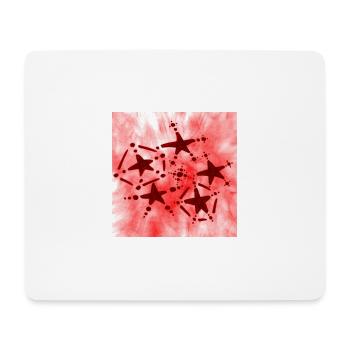 5 ÉTOILES ROUGE SOURIANT - Tapis de souris (format paysage) - blanc - Devant