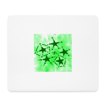 5 STERNE LÄCHELN GRÜN - Mousepad (Querformat) - Weiß - Vorne