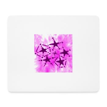 5 STERNE LÄCHELNDER FLIEDER - Mousepad (Querformat) - Weiß - Vorne