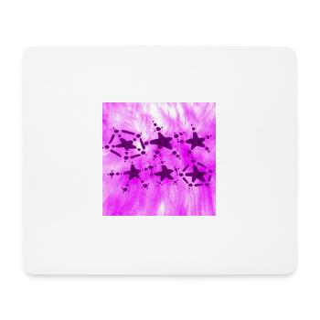 6 STERNE LÄCHELN VIOLETT - Mousepad (Querformat) - Weiß - Vorne