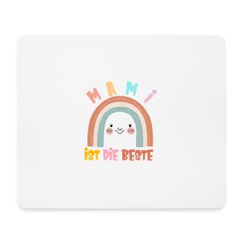 Mami ist die Beste! Regenbogen, personalisierbar - Mousepad (Querformat) - Weiß - Vorne