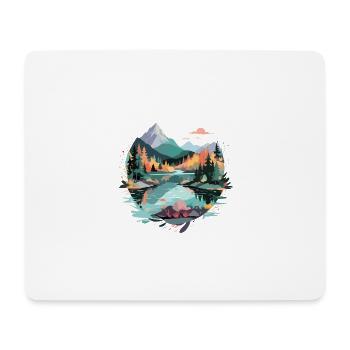 Ruhige Landschaft Ruhig Beschauliche Natur Im Freien - Mousepad (Querformat) - Weiß - Vorne
