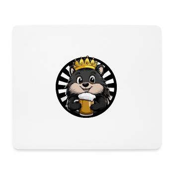 Bière hérisson - Tapis de souris (format paysage) - blanc - Devant