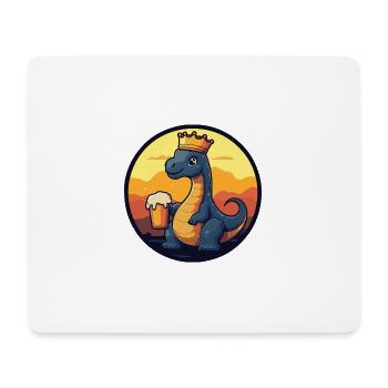Dinosaurier brontosaurus Bier - Mousepad (Querformat) - Weiß - Vorne