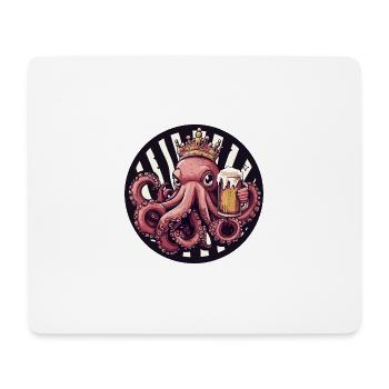 Oktopus Bier - Mousepad (Querformat) - Weiß - Vorne