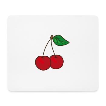 Cerise - Tapis de souris (format paysage) - blanc - Devant